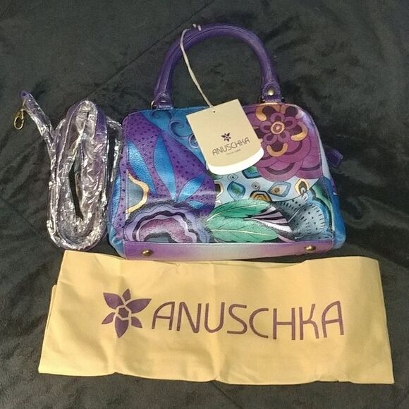 NWT Anuschka Multi Compartment Satchel - Picture 1 of 9
